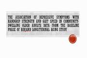 The association of depressive symptoms with handgrip strength and gait speed in community-dwelling older adults: data from the baseline phase of Birjand Longitudinal Aging Study